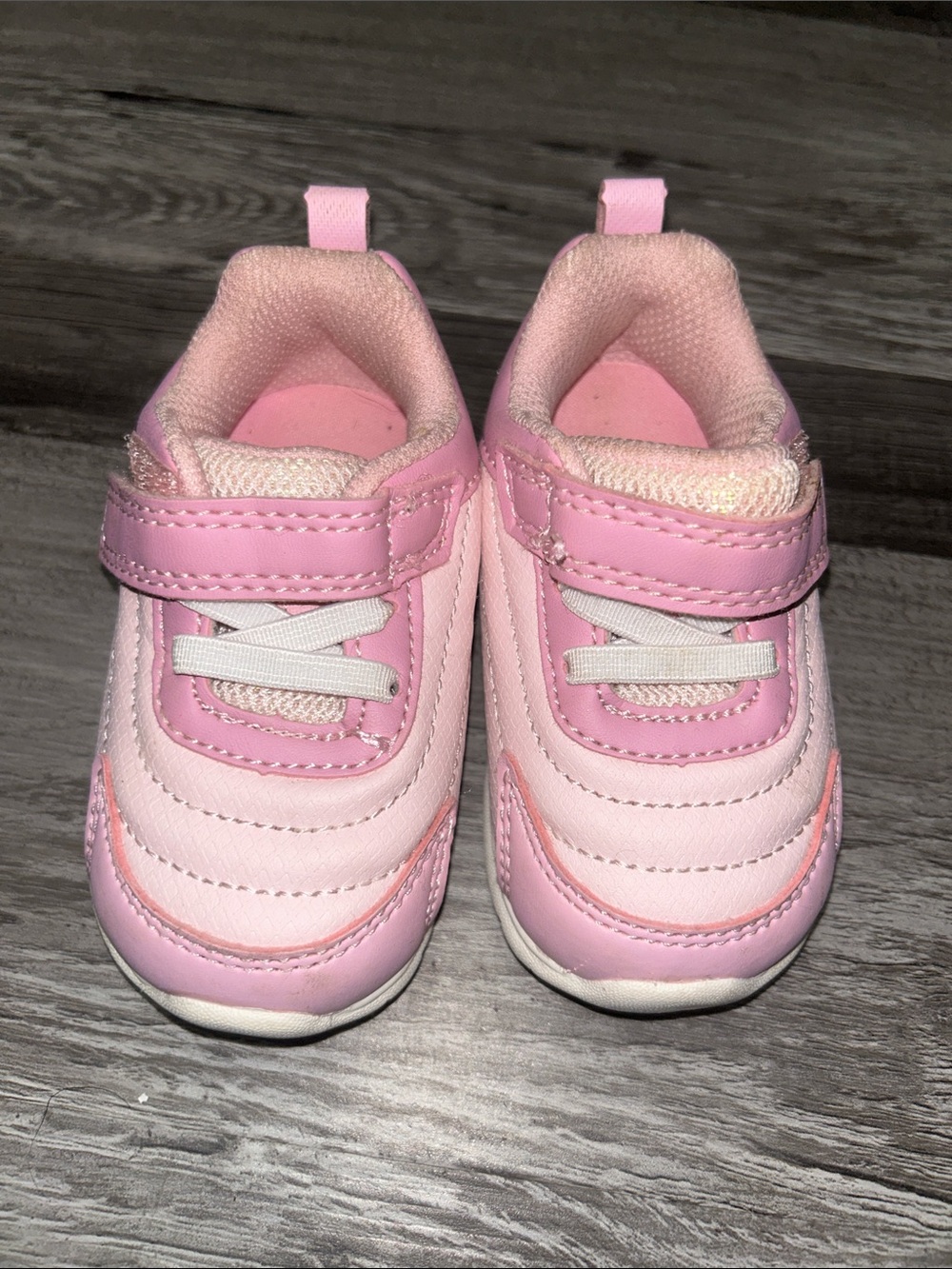 Carter's Girls Light Pink Velcro Athletic Sneakers